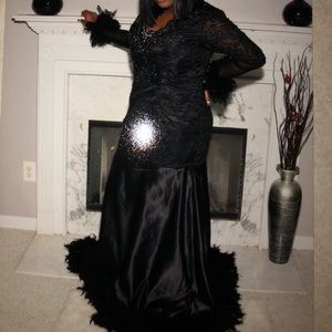 Black custom prom dress